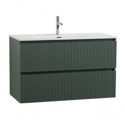 Тумба под раковину BelBagno Uno 100 UNO-1000-2C-SO-VO подвесная, зеленая матовая