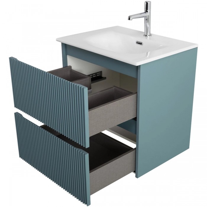 Тумба под раковину BelBagno Uno 60 UNO-600-2C-SO-AO подвесная, голубая матовая