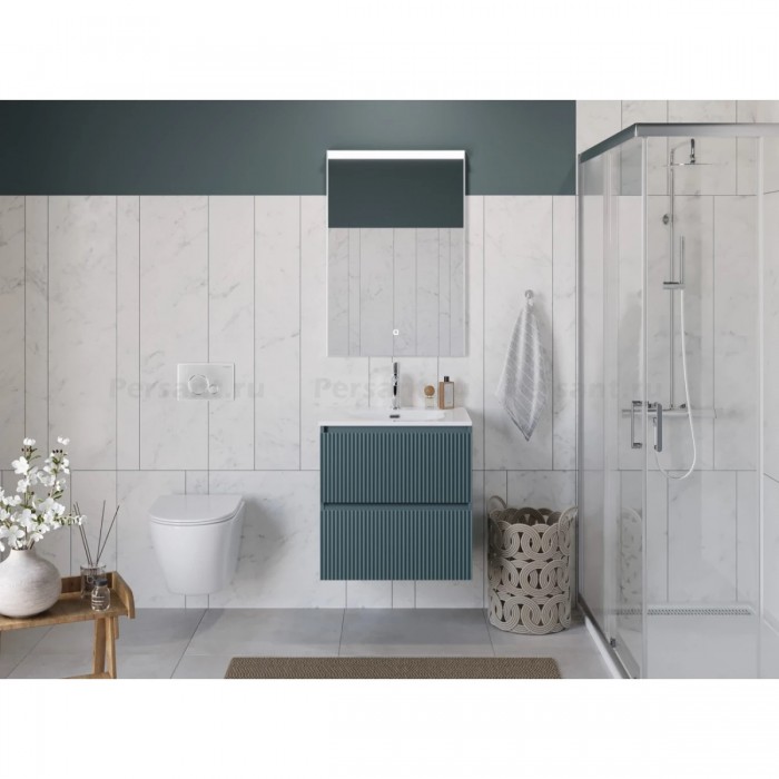 Тумба под раковину BelBagno Uno 60 UNO-600-2C-SO-AO подвесная, голубая матовая