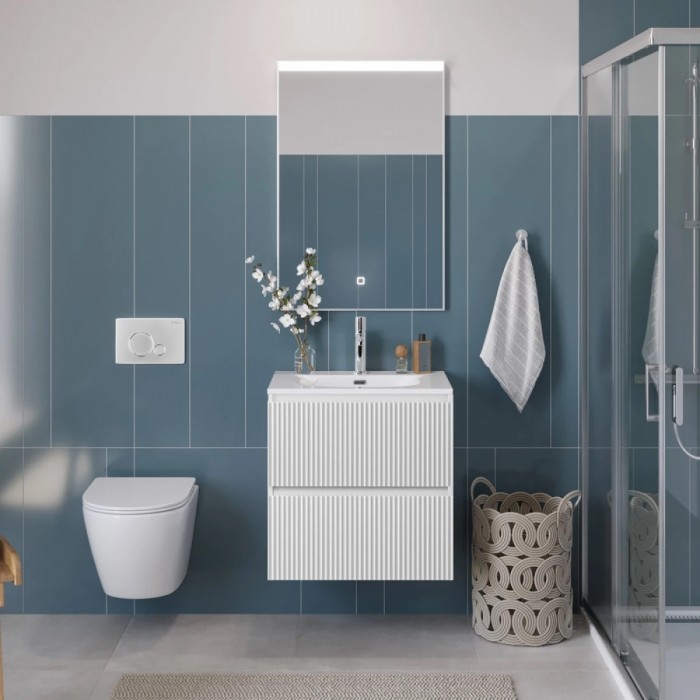 Тумба под раковину BelBagno Uno 70 UNO-700-2C-SO-BO подвесная, белая матовая