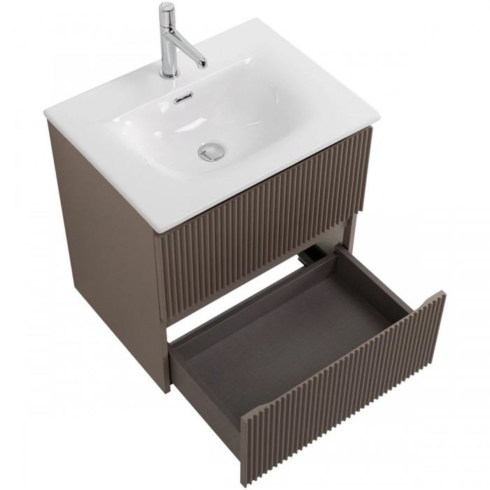 Тумба под раковину BelBagno Uno 60 UNO-600-2C-SO-CO подвесная, бежевая матовая