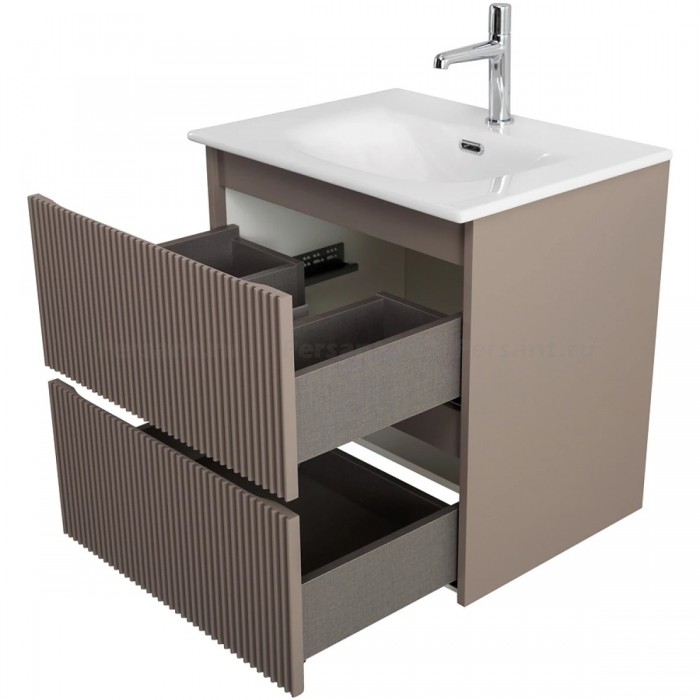 Тумба под раковину BelBagno Uno 60 UNO-600-2C-SO-CO подвесная, бежевая матовая