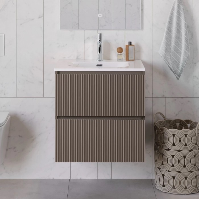 Тумба под раковину BelBagno Uno 60 UNO-600-2C-SO-CO подвесная, бежевая матовая