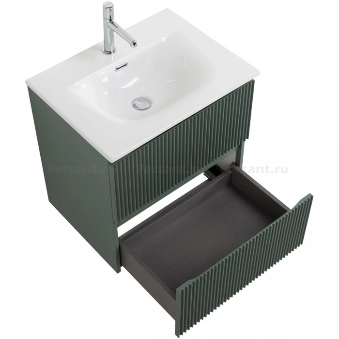 Тумба под раковину BelBagno Uno 60 UNO-600-2C-SO-VO подвесная, зеленая матовая