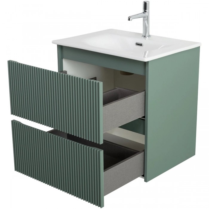 Тумба под раковину BelBagno Uno 60 UNO-600-2C-SO-VO подвесная, зеленая матовая