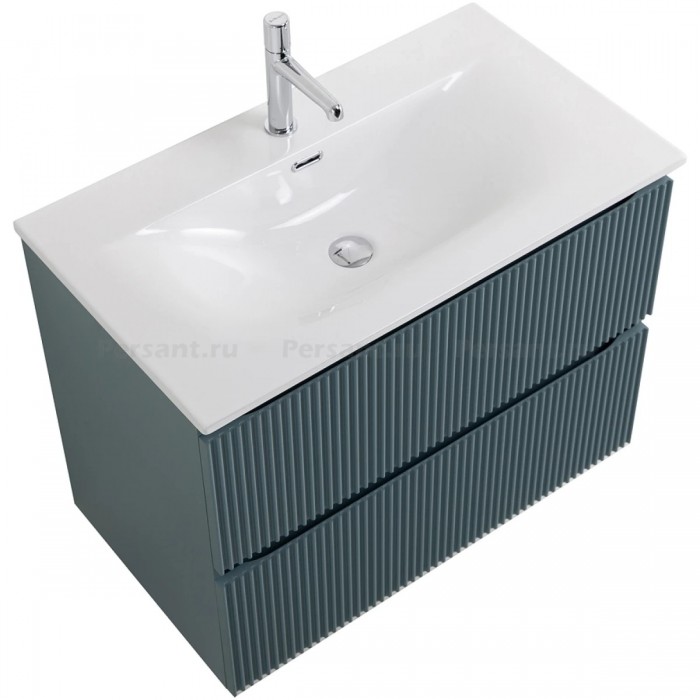 Тумба под раковину BelBagno Uno 90 UNO-900-2C-SO-AO подвесная, голубая матовая