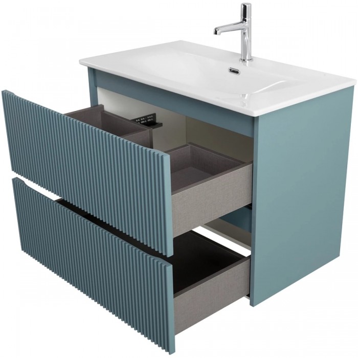 Тумба под раковину BelBagno Uno 90 UNO-900-2C-SO-AO подвесная, голубая матовая