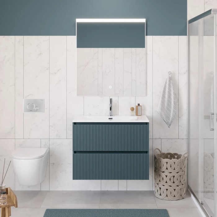 Тумба под раковину BelBagno Uno 90 UNO-900-2C-SO-AO подвесная, голубая матовая