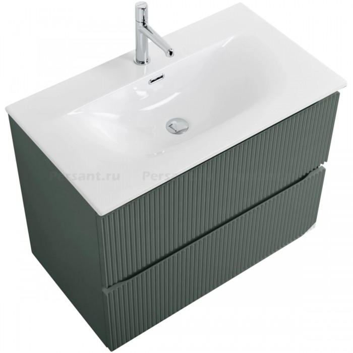 Тумба под раковину BelBagno Uno 90 UNO-900-2C-SO-VO подвесная, зеленая матовая