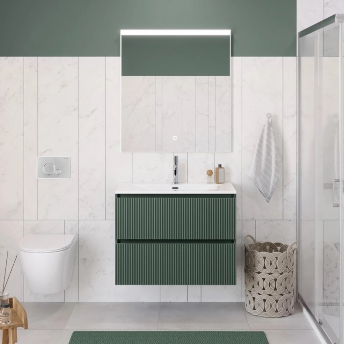 Тумба под раковину BelBagno Uno 90 UNO-900-2C-SO-VO подвесная, зеленая матовая