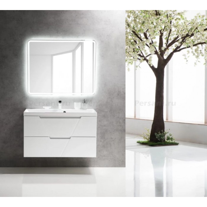 Тумба под раковину BelBagno Vittoria 100 VITTORIA-1000-2C-SO-BL глянцевая эмаль Bianco Lucido