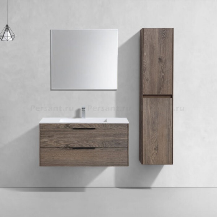 Тумба под раковину Vincea Chiara 2D 100 VMC-2C2100RO темный дуб, подвесная