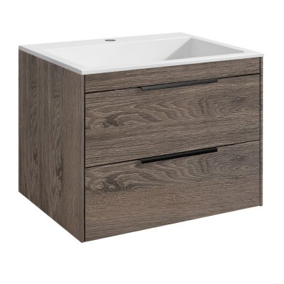 Тумба под раковину Vincea Chiara 2D 60 VMC-2C2600RO темный дуб, подвесная