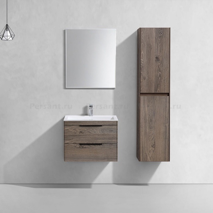 Тумба под раковину Vincea Chiara 2D 60 VMC-2C2600RO темный дуб, подвесная