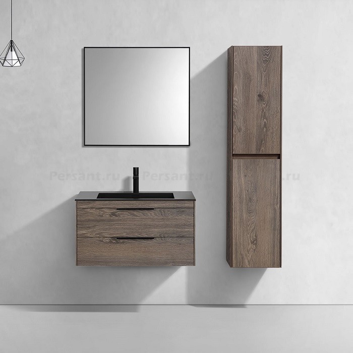 Тумба под раковину Vincea Chiara 2D 80 VMC-2C2800RO темный дуб, подвесная