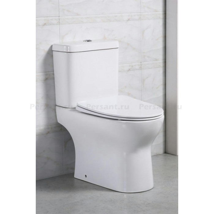 Напольный унитаз BelBagno STEAM безободковый с сиденьем микролифт BB130CPR/SC + BB130T