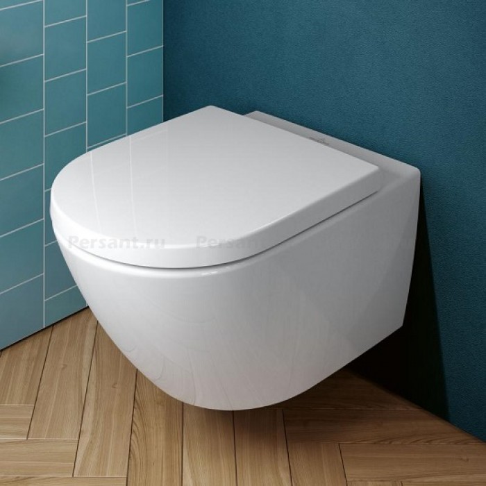 Подвесной унитаз Villeroy&Boch Subway 3.0 4670TS01 смыв "торнадо", с сиденьем микролифт