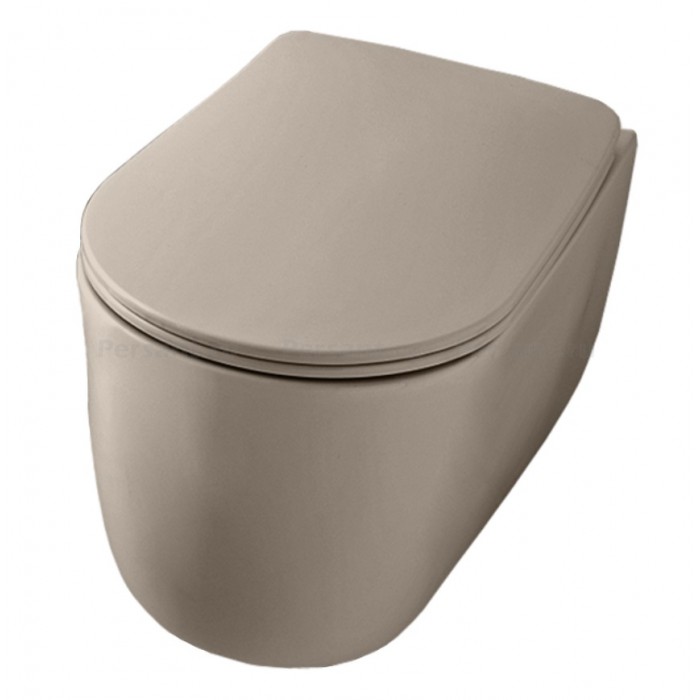Подвесной унитаз Kerasan Nolita безободковый 531481 Nocciola mat