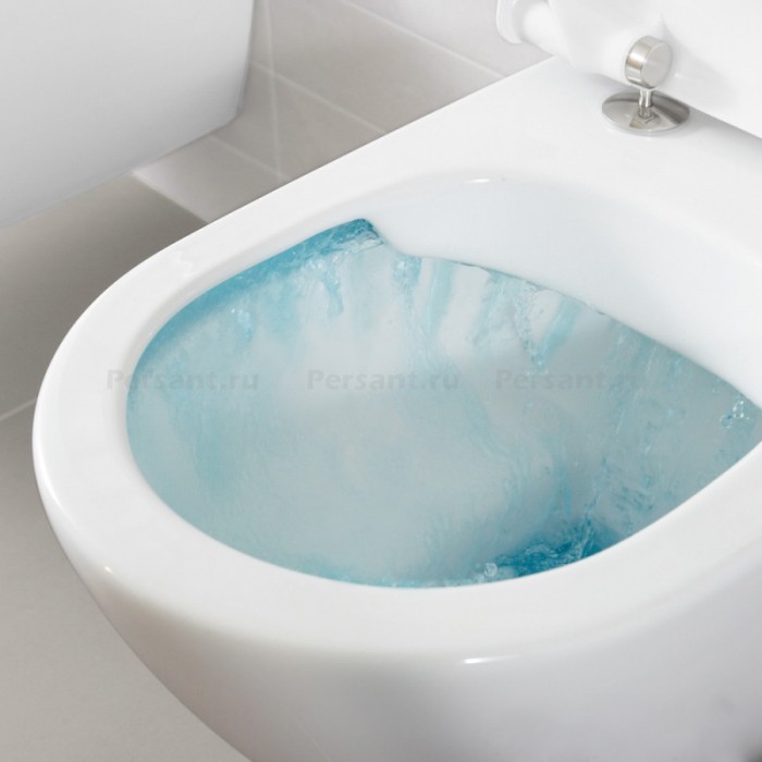 Подвесной унитаз Villeroy&Boch Subway 2.0 безободковый с сиденьем микролифт 5614R201