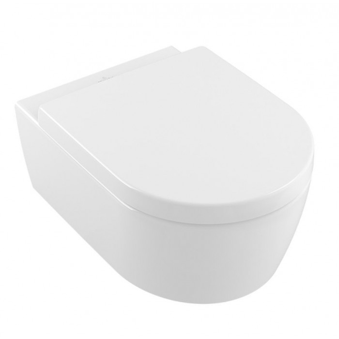 Подвесной унитаз Villeroy&Boch Avento безободковый с сиденьем микролифт 5656HR01