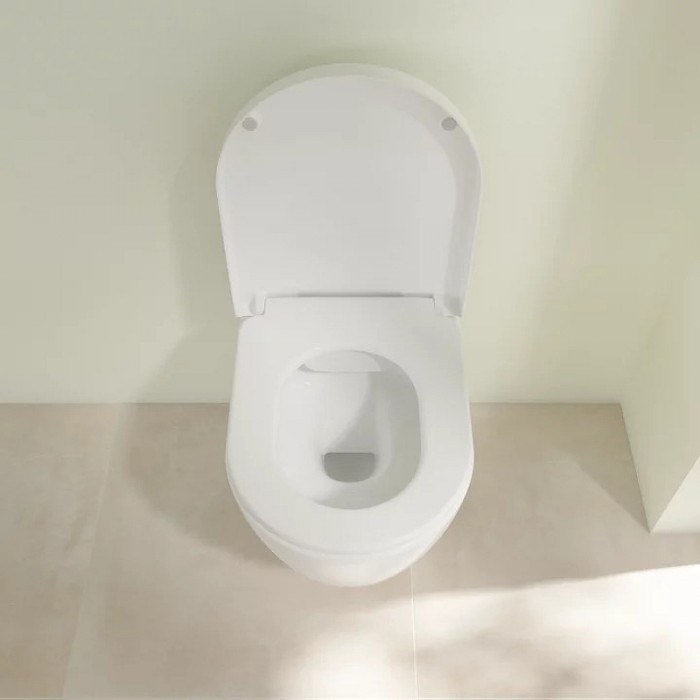 Подвесной унитаз Villeroy&Boch Avento безободковый с сиденьем микролифт 5656HR01