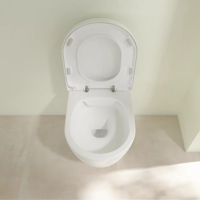Подвесной унитаз Villeroy&Boch Avento безободковый с сиденьем микролифт 5656HR01