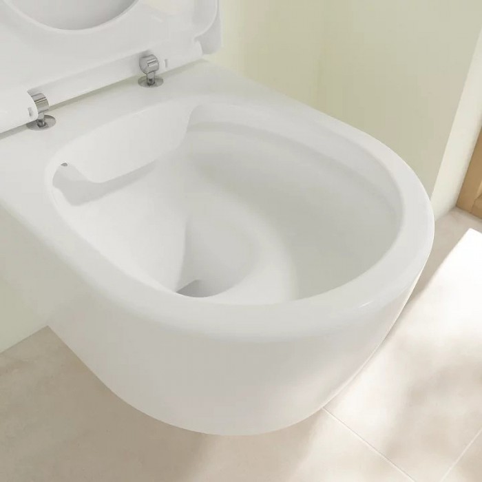 Подвесной унитаз Villeroy&Boch Avento безободковый с сиденьем микролифт 5656RS01