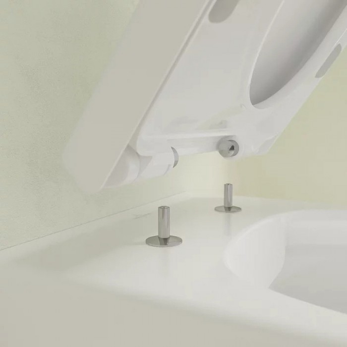 Подвесной унитаз Villeroy&Boch Avento безободковый с сиденьем микролифт 5656HR01