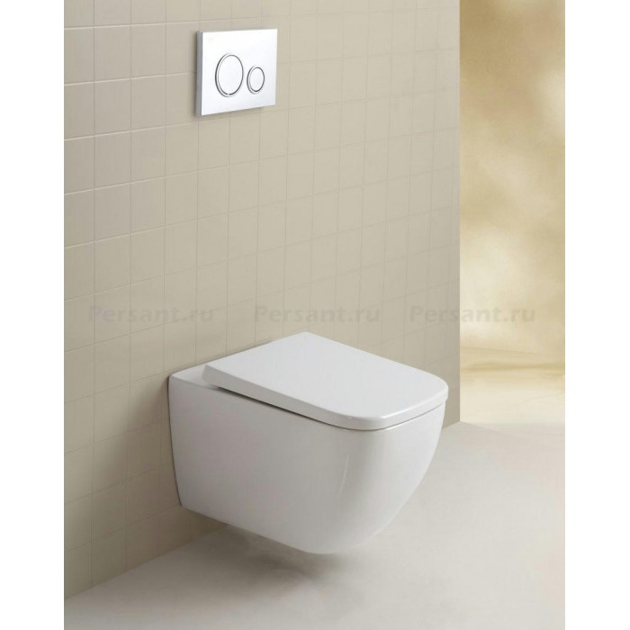 Подвесной унитаз BelBagno Alpina BB10100CHR/SC безободковый с сиденьем