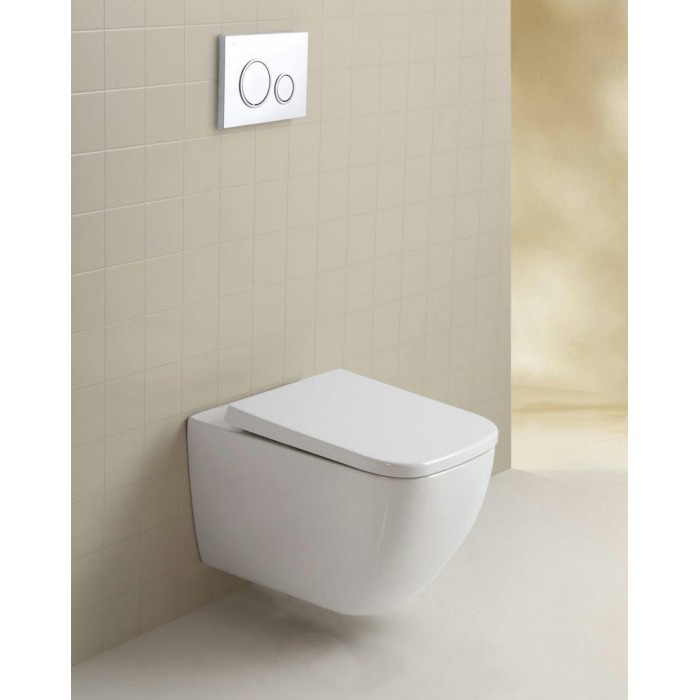 Подвесной унитаз BelBagno Alpina BB10100CHR/SC безободковый с сиденьем