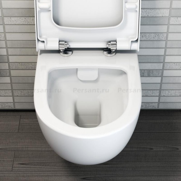 Комплект 4 в 1 Vitra Sento 9830B003-7207 безободковый унитаз с сиденьем микролифт
