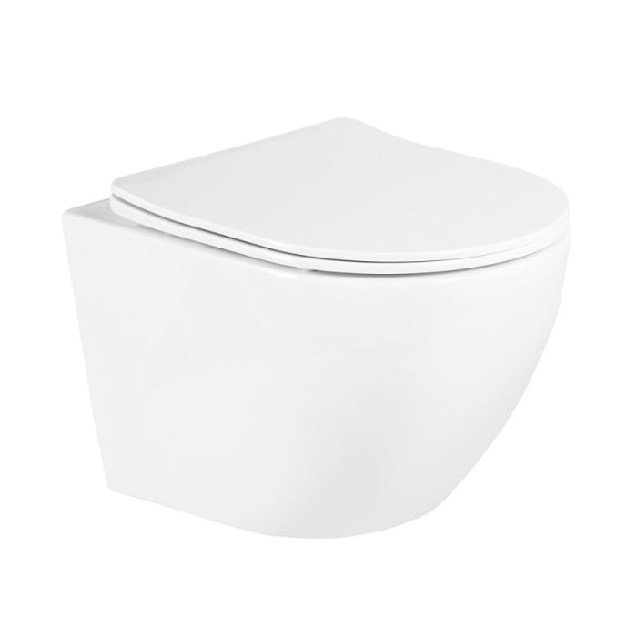 Подвесной унитаз BelBagno Uno BB3105CHR/SC безободковый с сиденьем