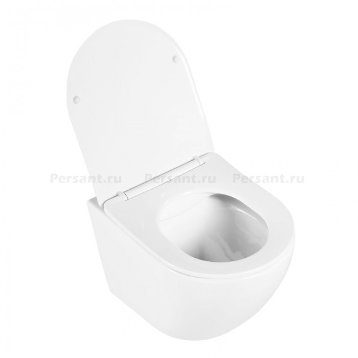 Подвесной унитаз BelBagno Uno BB3105CHR/SC безободковый с сиденьем