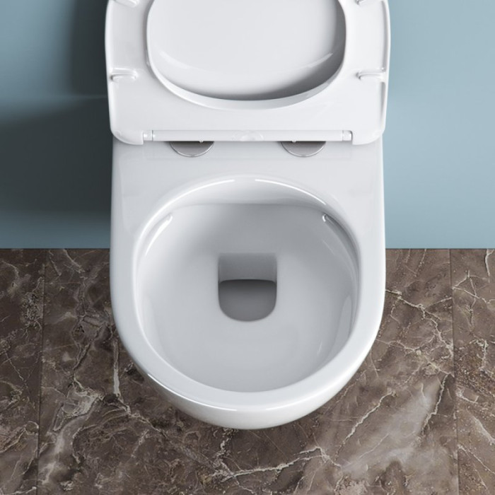 Подвесной унитаз BelBagno Uno BB3105CHR/SC безободковый с сиденьем