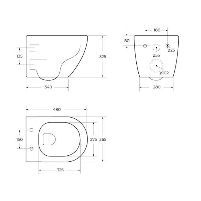 Подвесной унитаз BelBagno Uno BB3105CHR/SC безободковый с сиденьем