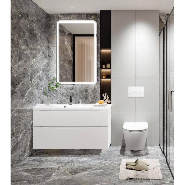 Подвесной унитаз BelBagno Uno BB3105CHR/SC безободковый с сиденьем