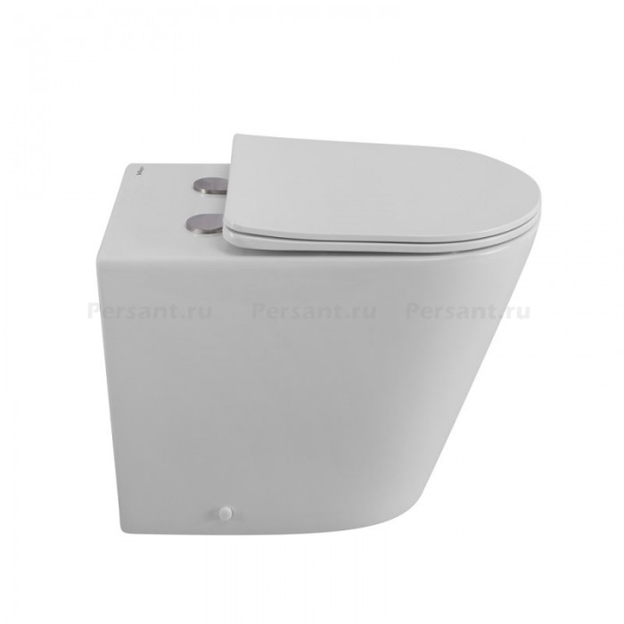 Приставной унитаз BelBagno Flay-R BB1003CBR/SC безободковый с сиденьем
