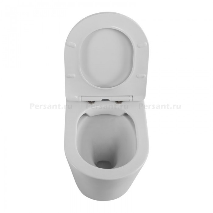 Приставной унитаз BelBagno Flay-R BB1003CBR/SC безободковый с сиденьем