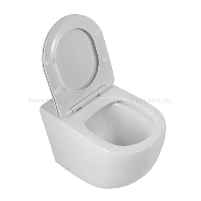 Приставной унитаз BelBagno Sfera-R BB2141CBR/SC безободковый с сиденьем