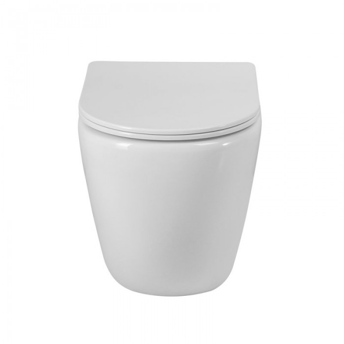 Приставной унитаз BelBagno Sfera-R BB2141CBR/SC безободковый с сиденьем