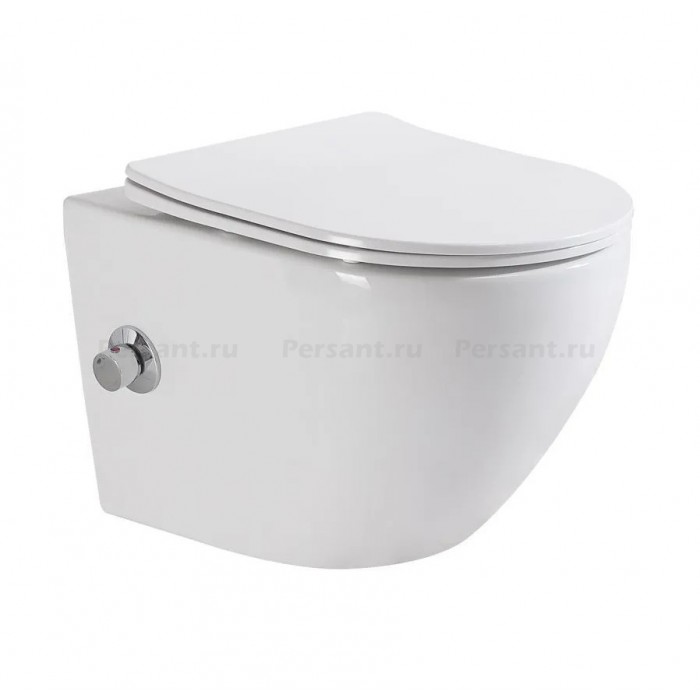 Подвесной унитаз Belbagno Uno с функцией биде BB3105CHR-BS/SC