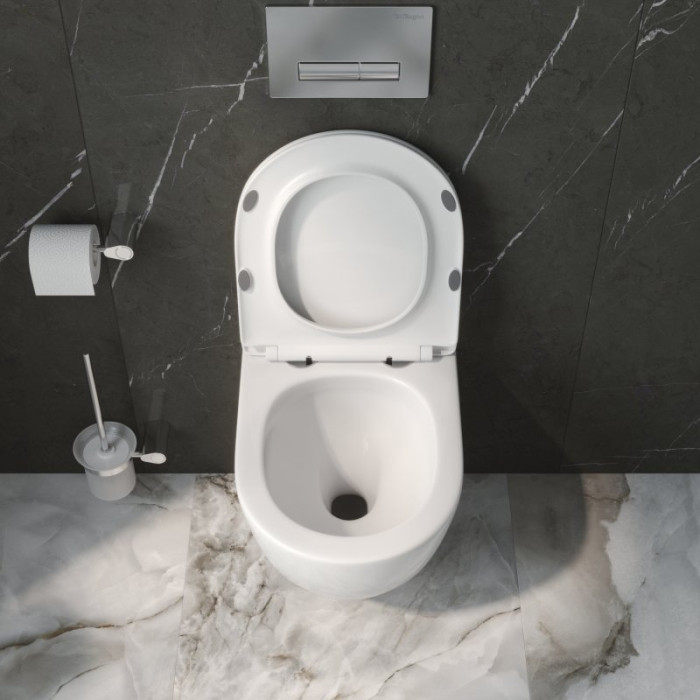 Подвесной унитаз BelBagno Uno-TOR BB5177CH-TOR/SC торнадо с сиденьем