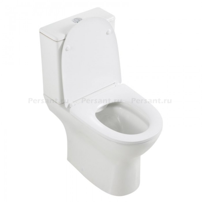 Напольный унитаз BelBagno Lounge безободковый, с сиденьем микролифт BB045CPR/SC+BB045T