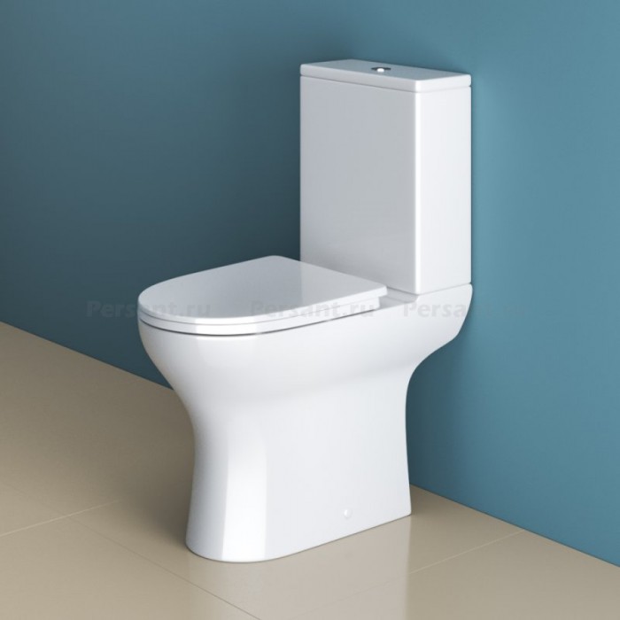 Напольный унитаз BelBagno Lounge безободковый, с сиденьем микролифт BB045CPR/SC+BB045T