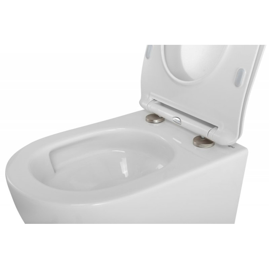 Подвесной унитаз BelBagno Sfera-Tor BB046CH-TOR/SC торнадо с сиденьем