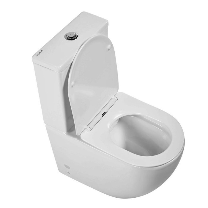 Напольный унитаз BelBagno Amanda BB051CPR+BB051T безободковый
