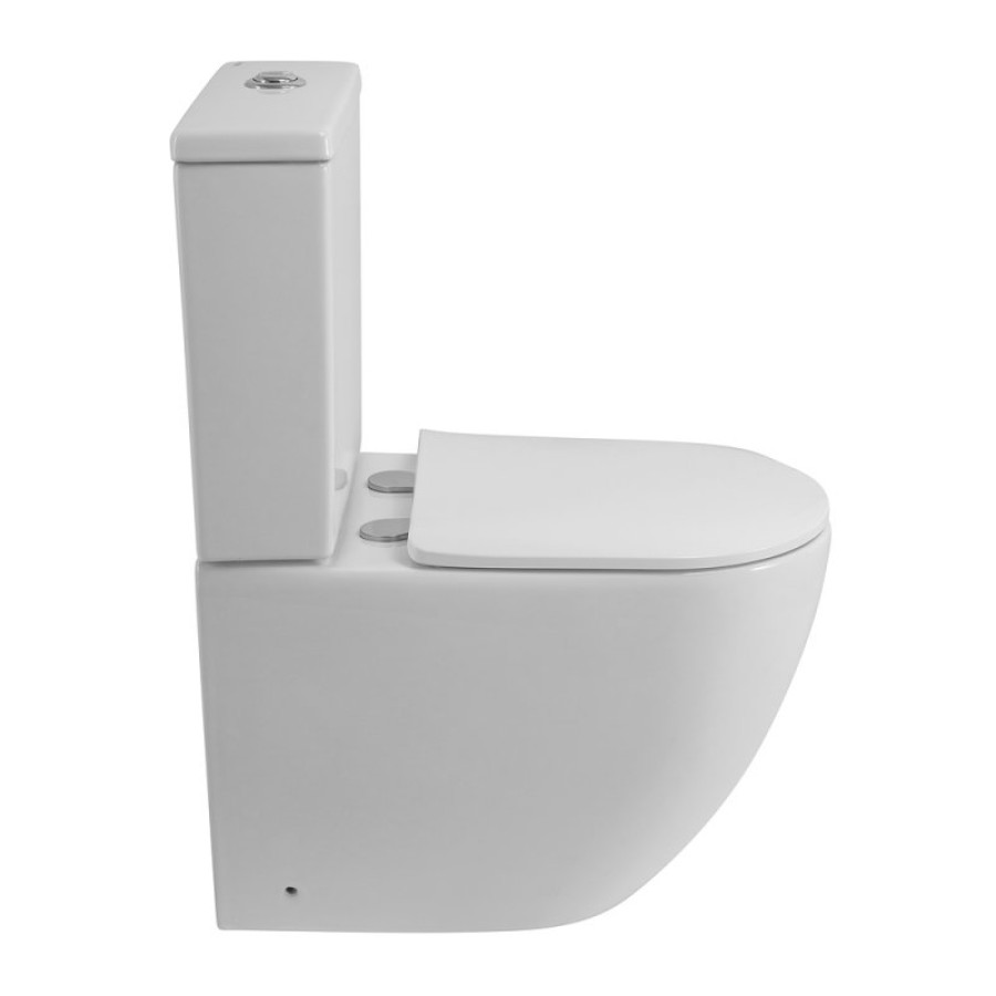 Напольный унитаз BelBagno Amanda BB051CPR+BB051T безободковый