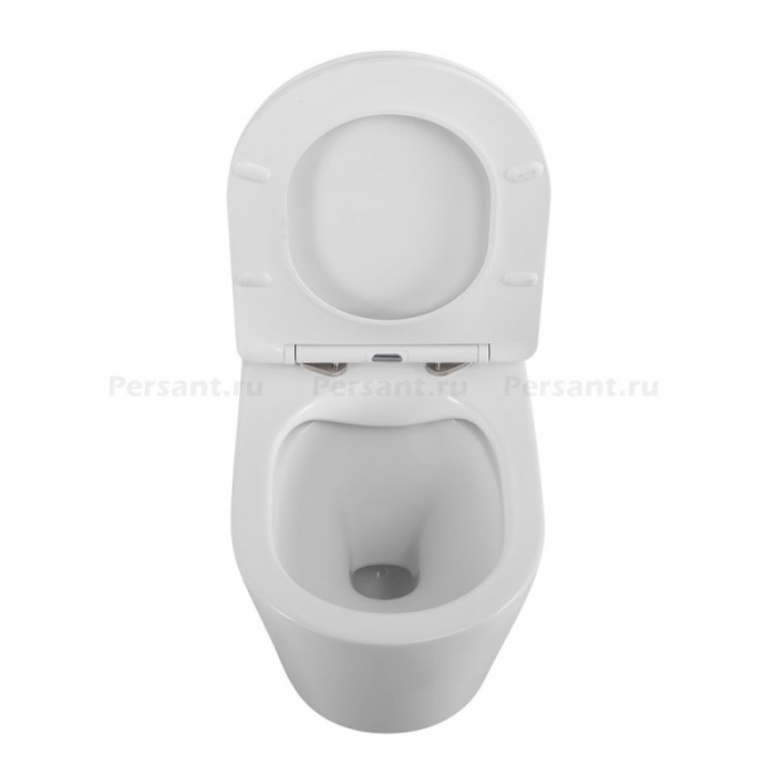 Подвесной унитаз Belbagno Flay-R BB053CHR/SC безободковый с сиденьем