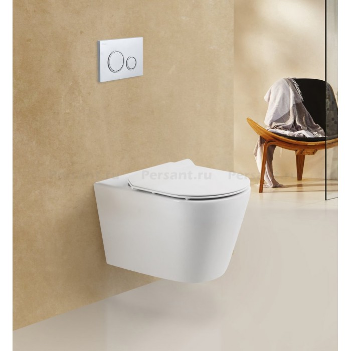 Подвесной унитаз BelBagno Flay-R BB053CHR безободковый