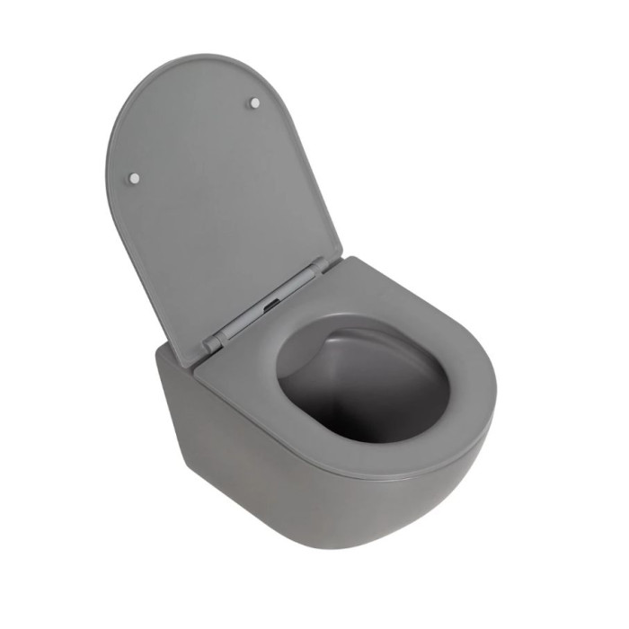 Подвесной унитаз Belbagno Colorato BB062CHR-GR серый безободковый